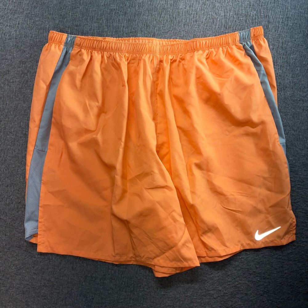 Nike Mens Challenger 7" Running Shorts Orange Grey Dri-FIT XXL CZ9066-871